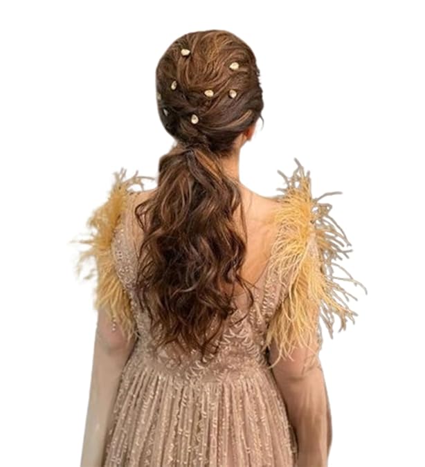 Golden Leaf Stone Stud Stick-on