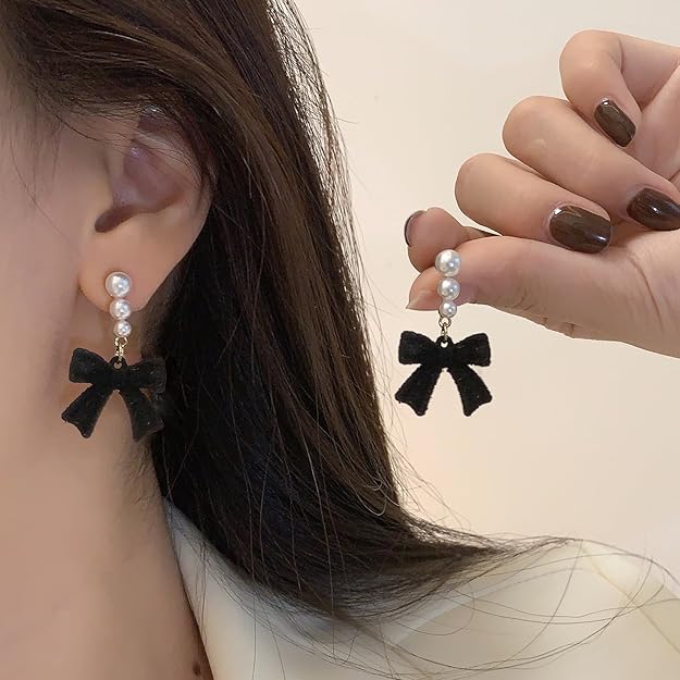 Pearl Bow Earrings