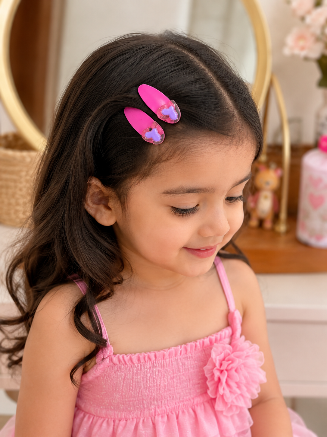 Jelly Heart Hair Clips
