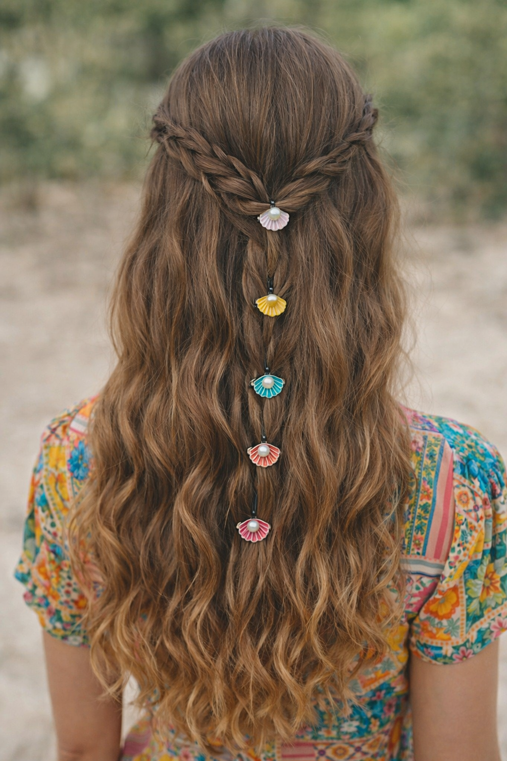 Pearl Seashell Charm Hair Pins
