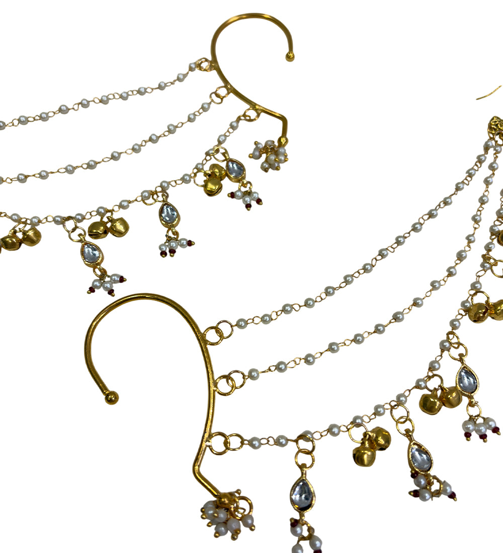 Kundan & Pearl Ear Cuff
