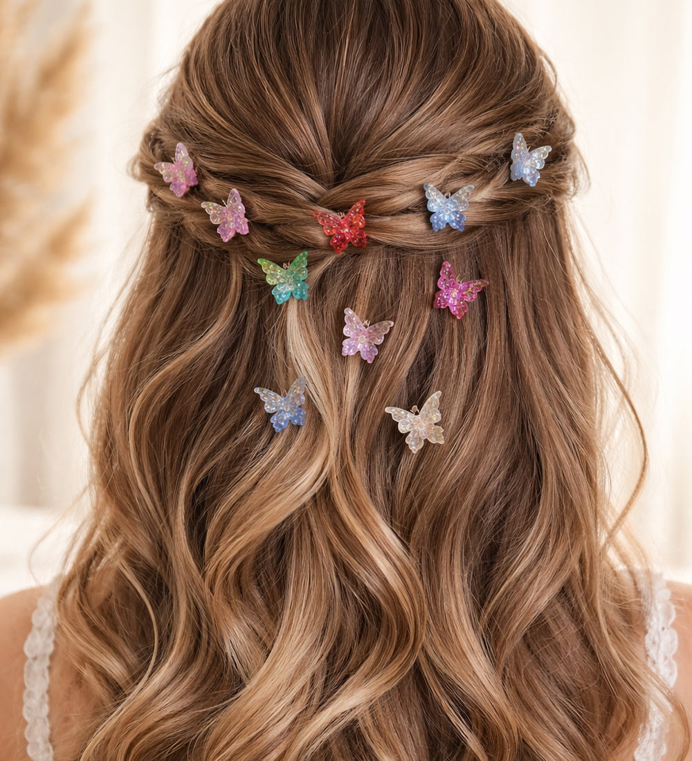 Cute Multicolor Butterfly Hair Stickon