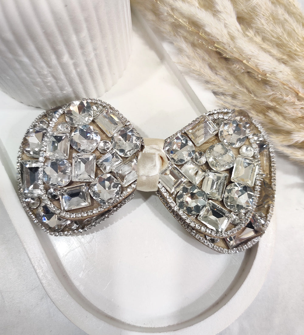 Luxe Crystal Gold Bow