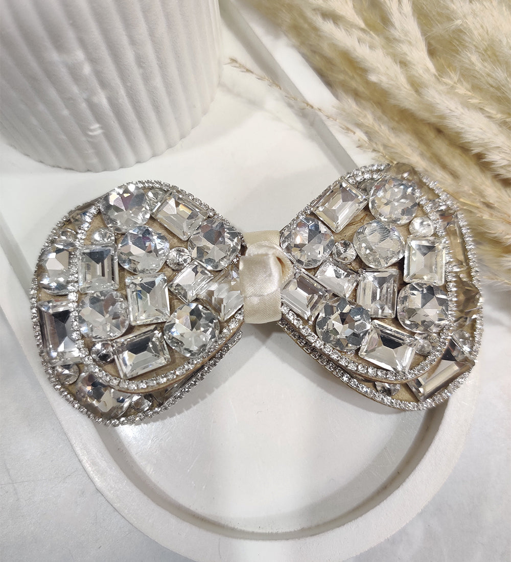 Luxe Crystal Gold Bow