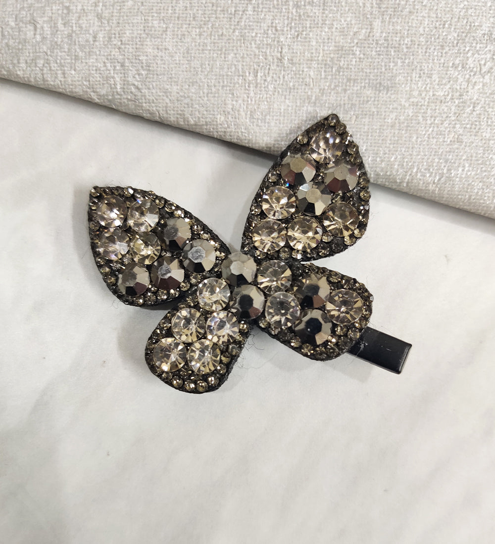 Stone Butterfly Hair Clip