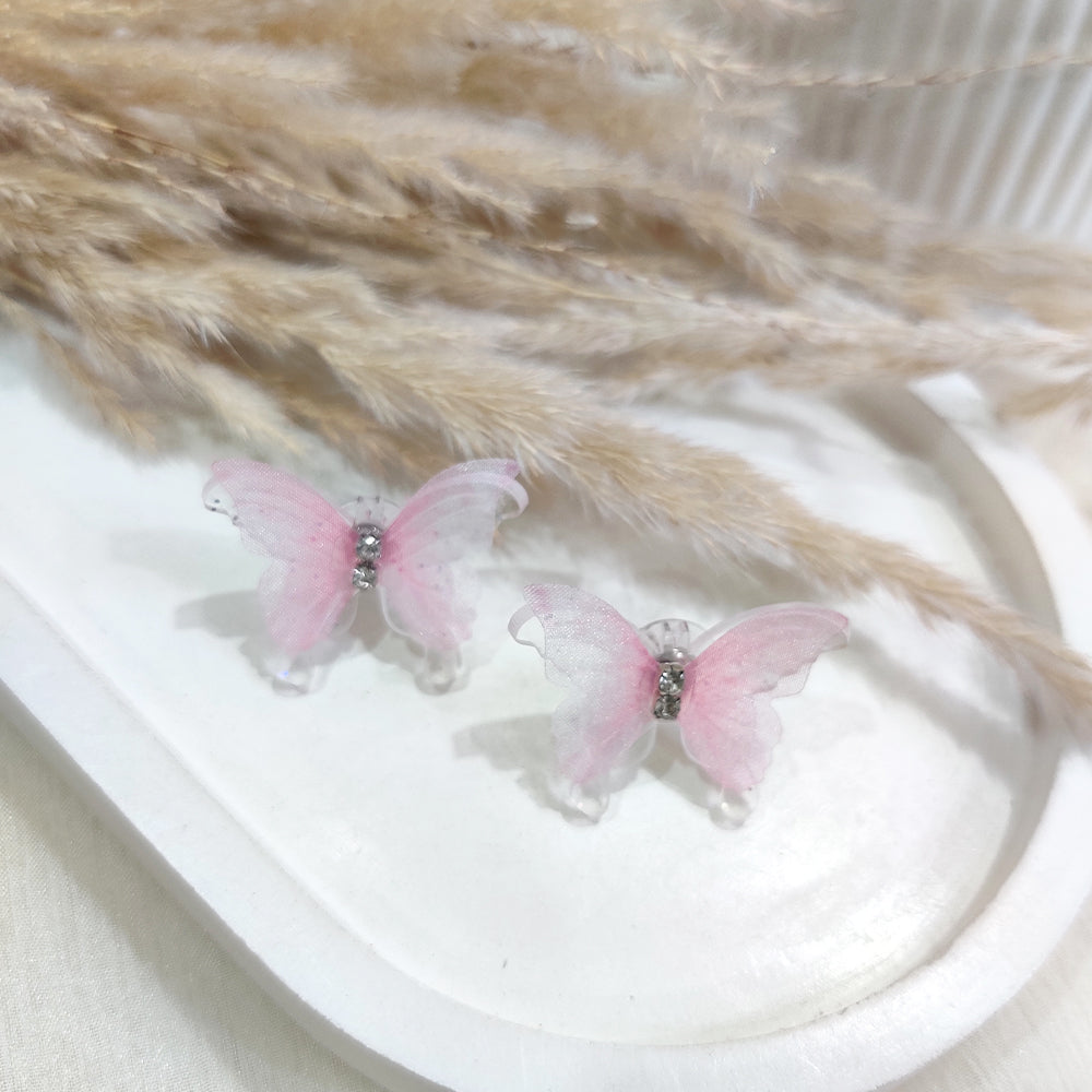 Pink Butterfly Earrings