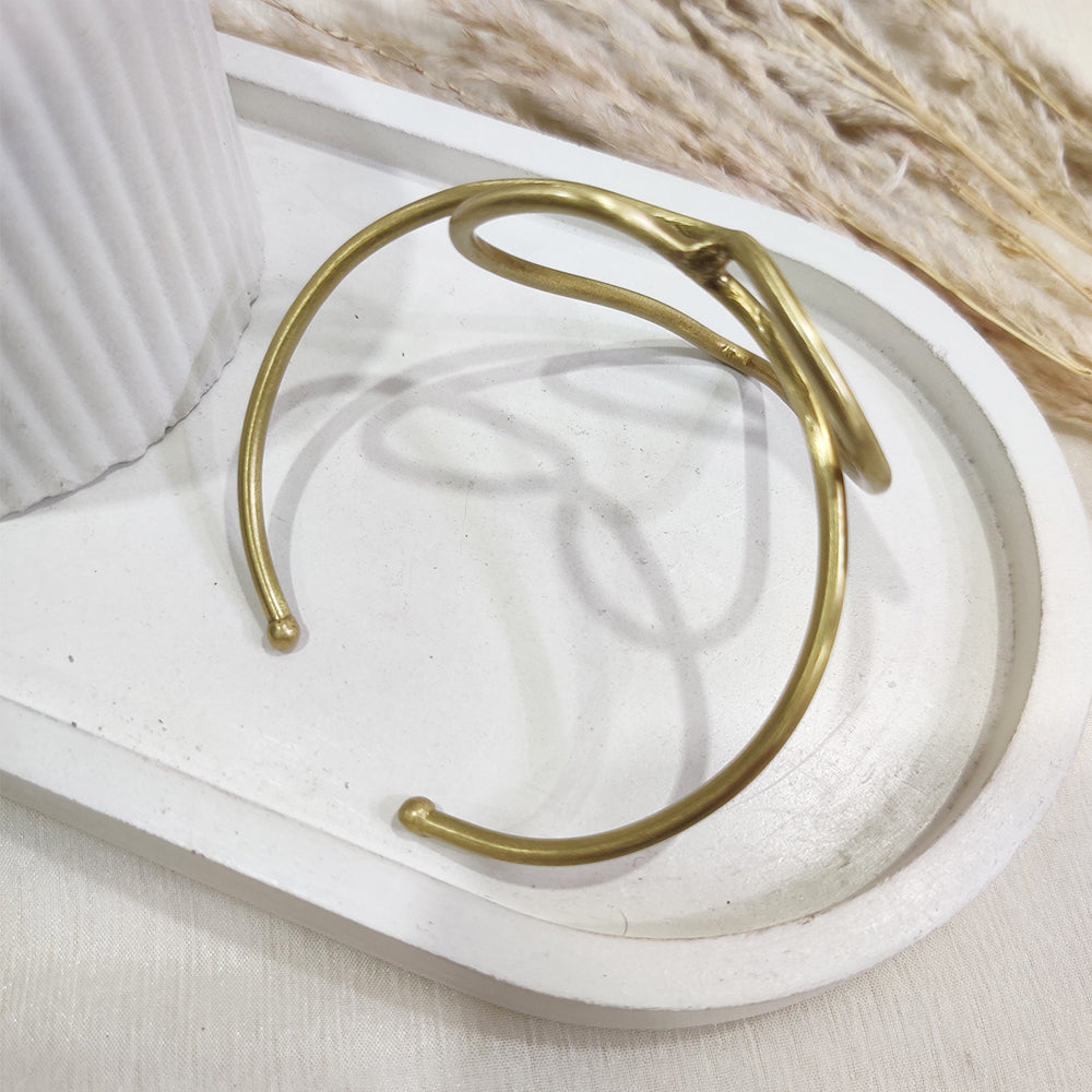 Bold Heart Open Cuff Bracelet
