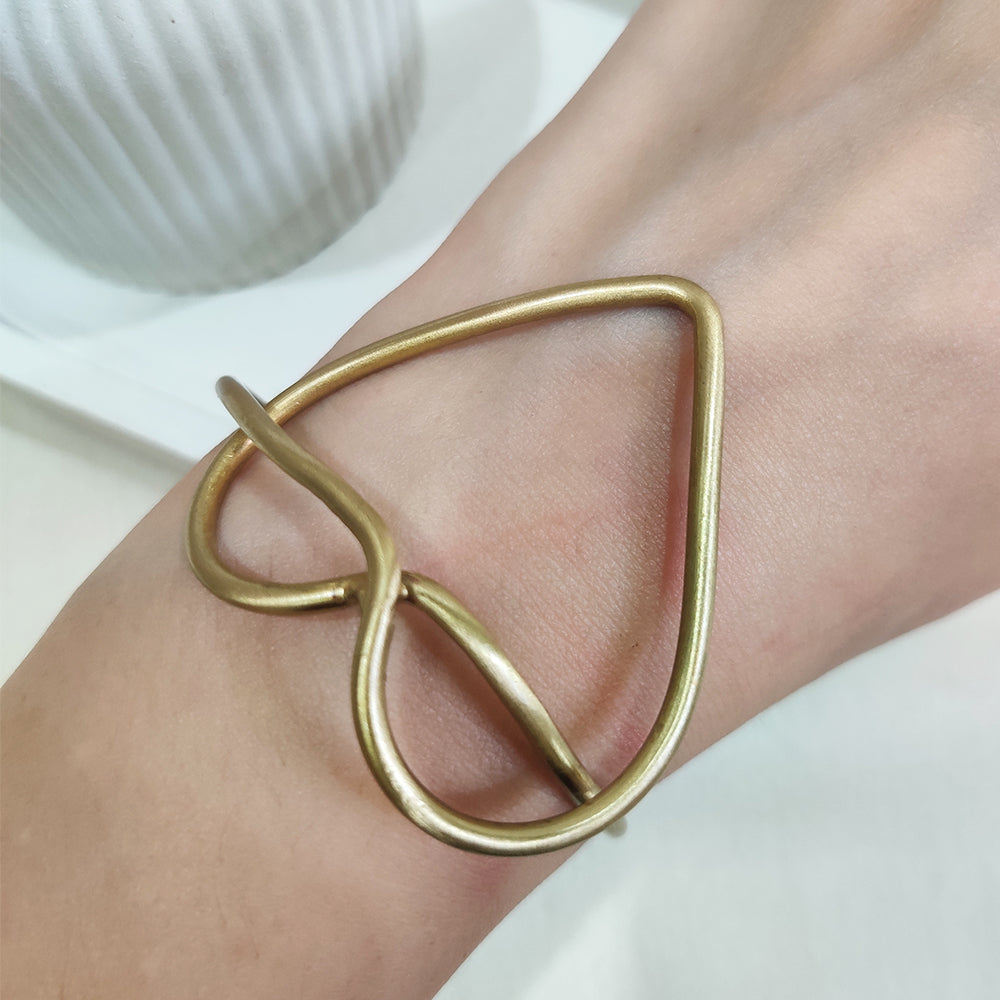 Bold Heart Open Cuff Bracelet