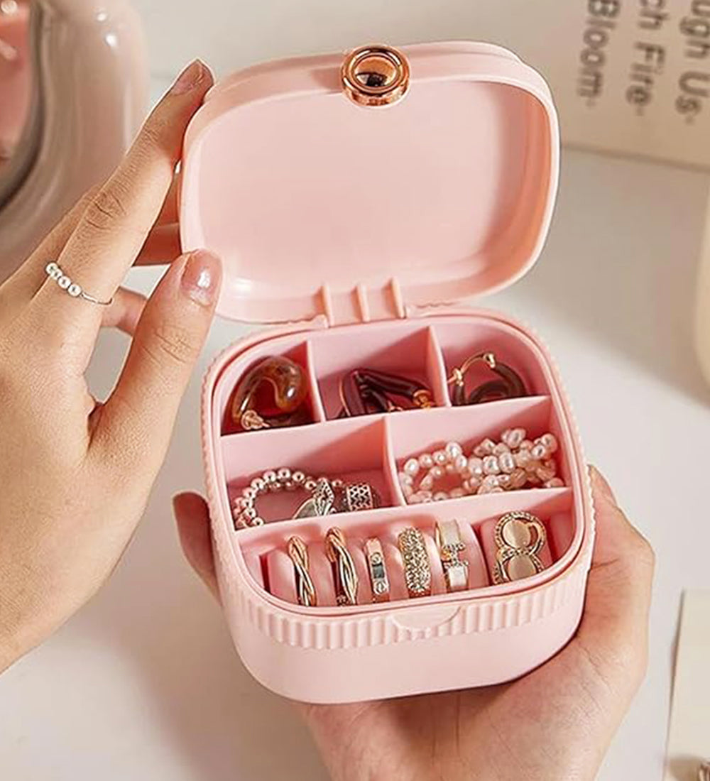 Mirror Jewellery Organizer Portable Storage Box Case