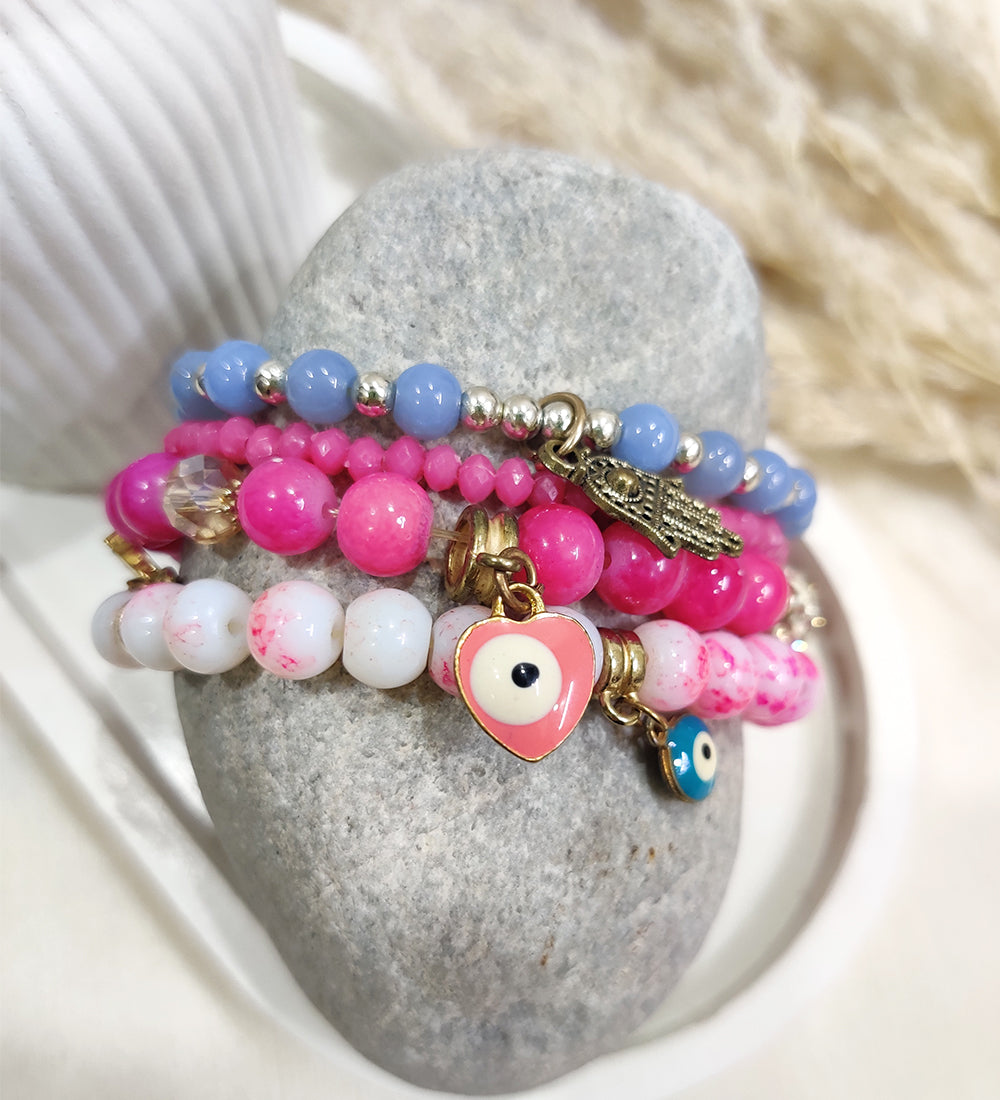 Pretty in Pink Stack Bracelet