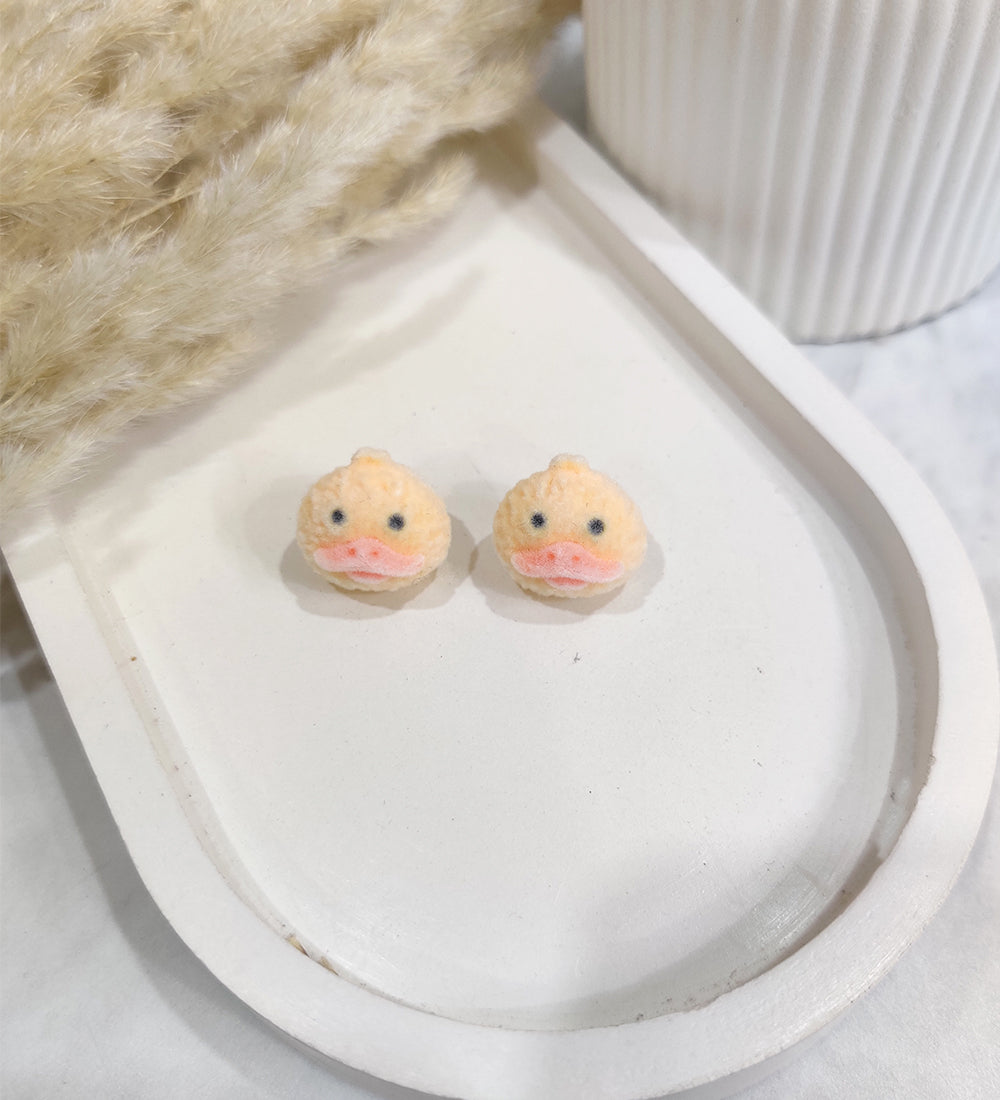 Fluffy Quack Stud Earrings