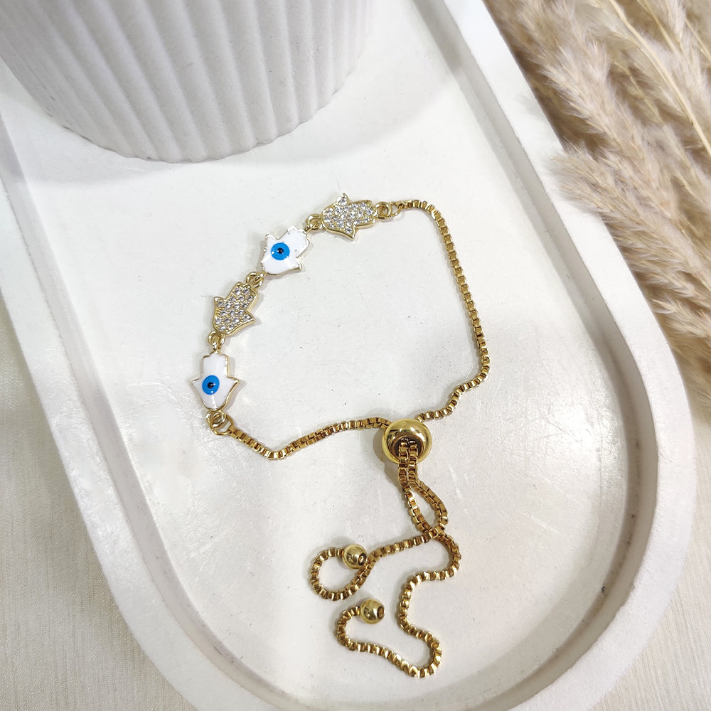 Golden Aura Evil Eye Bracelet