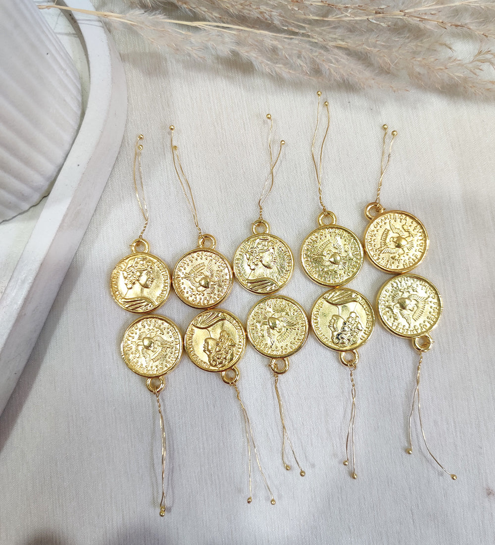 Wedding Hair Accessories Combo Set – Floral Pins, Butterfly Clips & Coin Charms