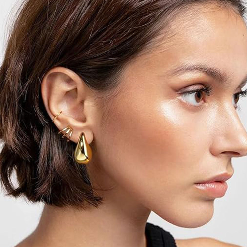 Golden Teardrop Earrings