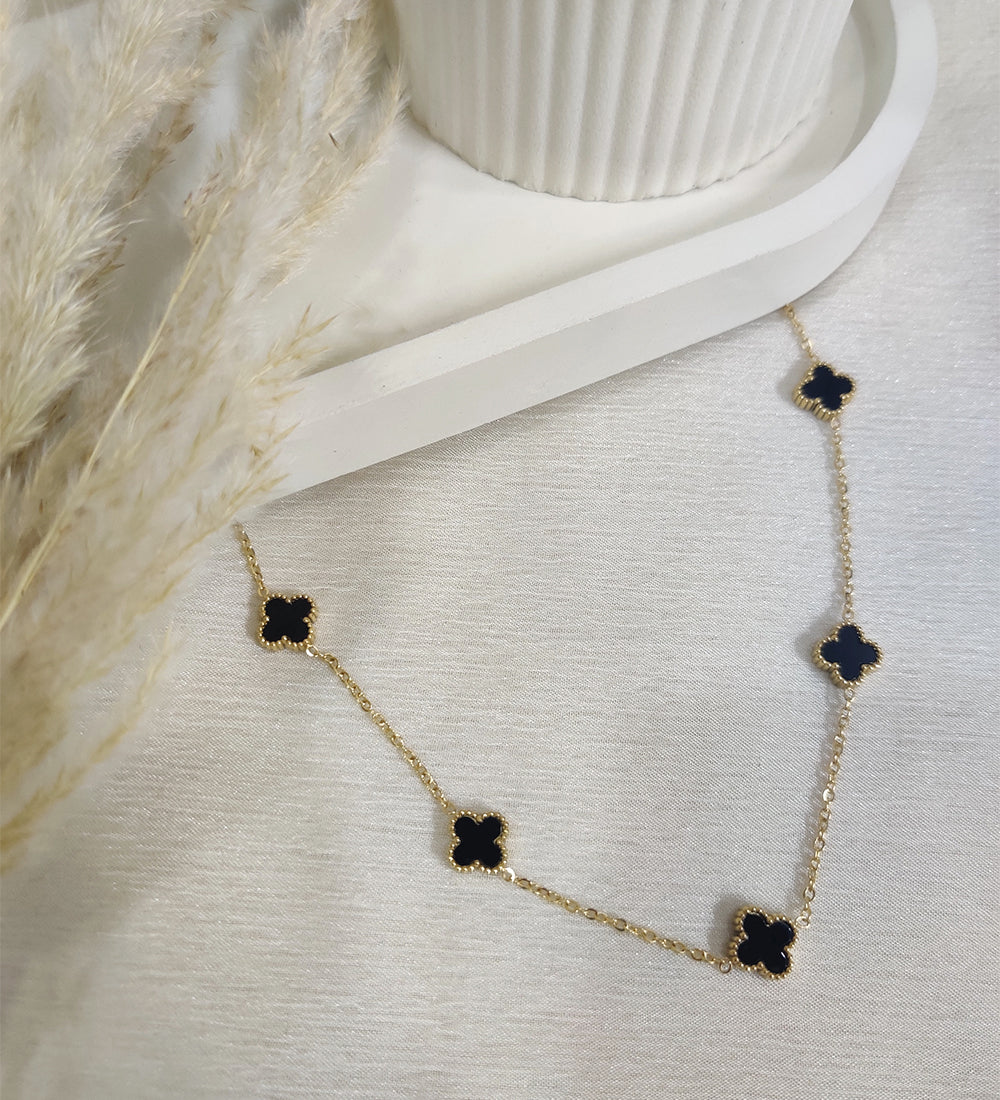 Multi Black Clove Pendant Necklace