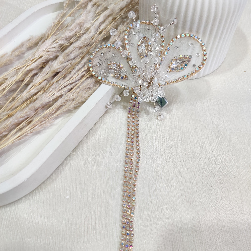 White Bling Hair Clip