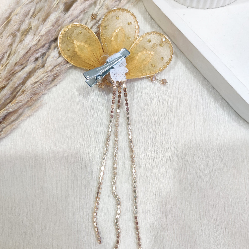 Yellow Bling Hair Clip