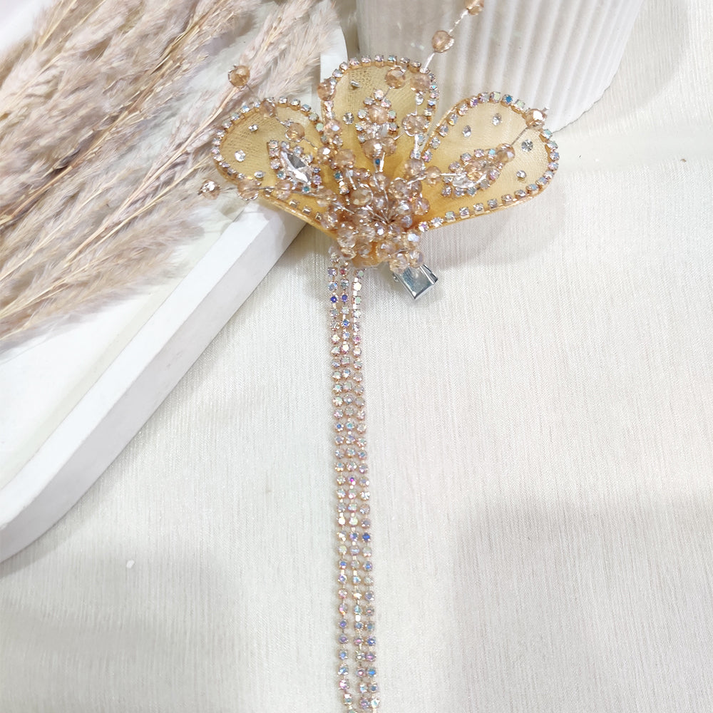 Yellow Bling Hair Clip