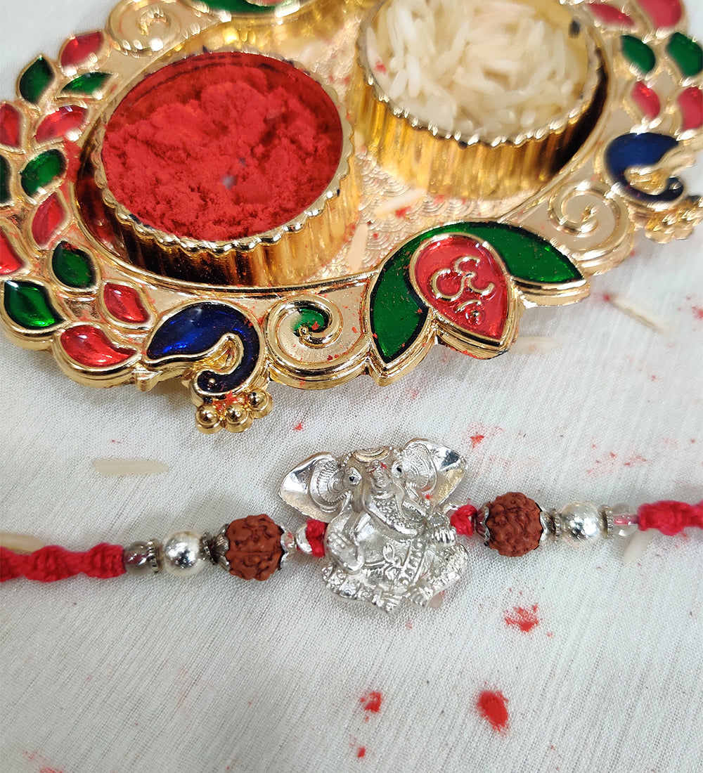 Ganesh Ji with Rudraksh Thread Rakhi