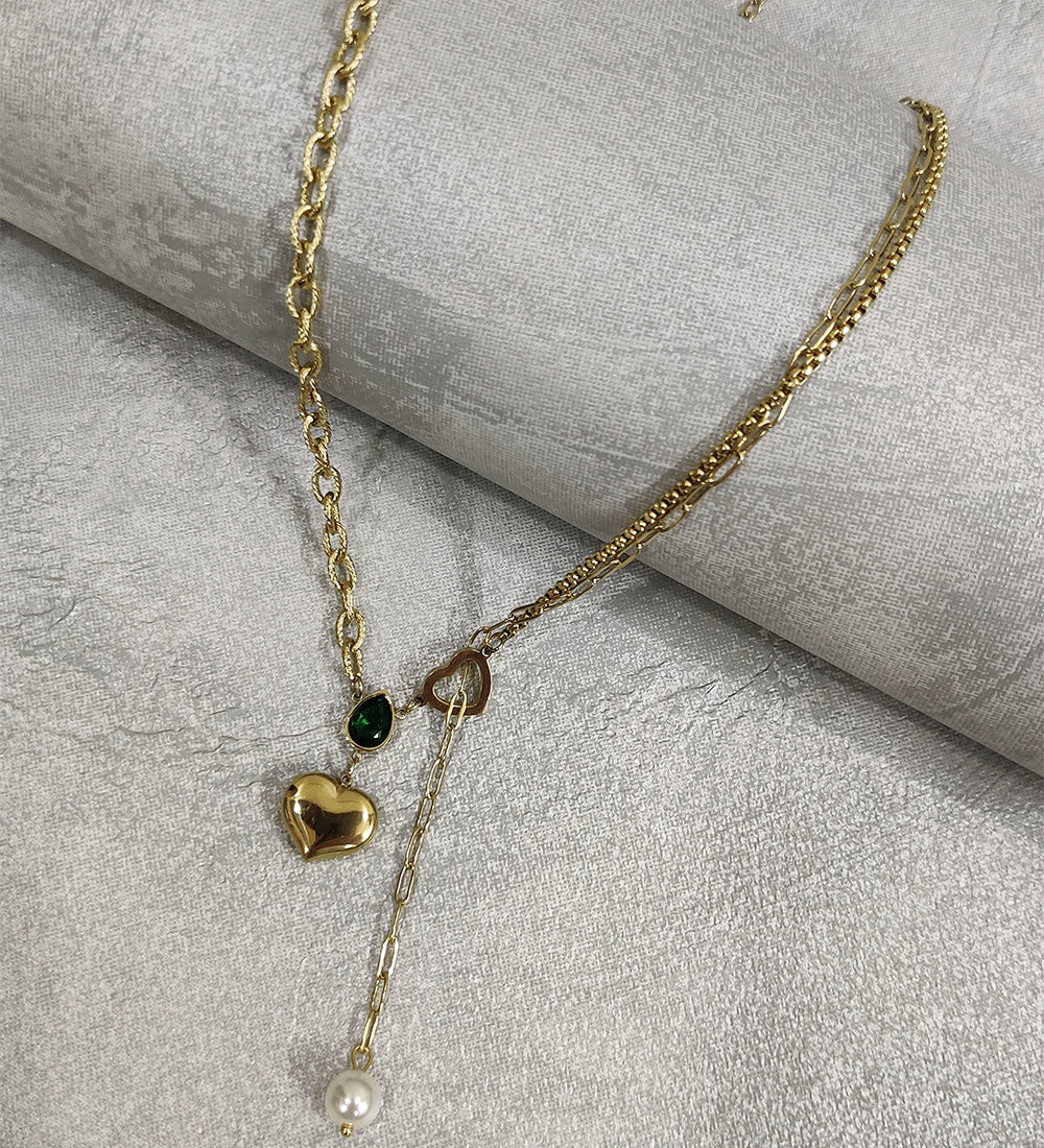 Anti-Tarnish Golden Heart Neck Chain