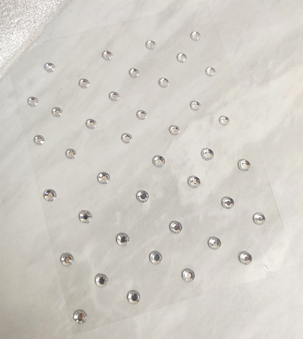 Silver Stone Stud Stickons