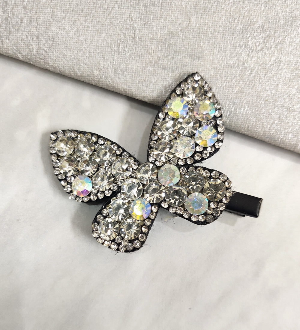 Stone Butterfly Hair Clip