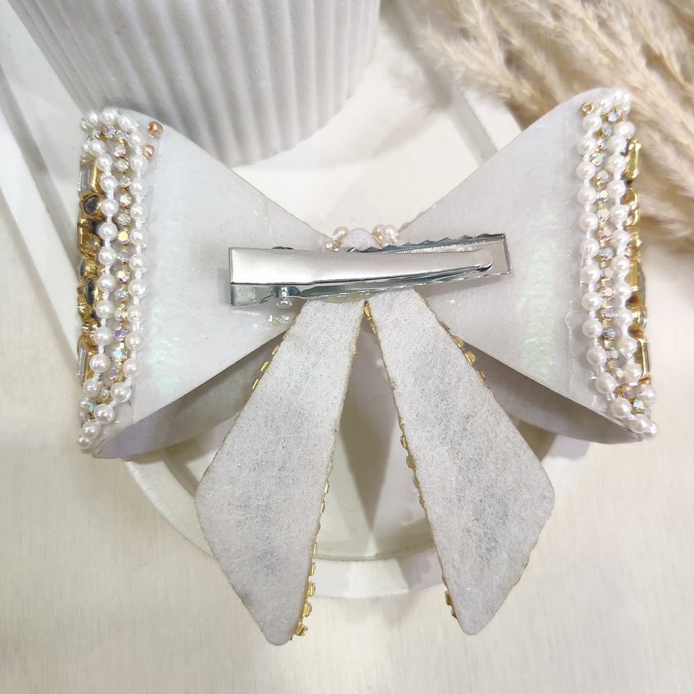 Golden Glow Mirror Embellished Bow