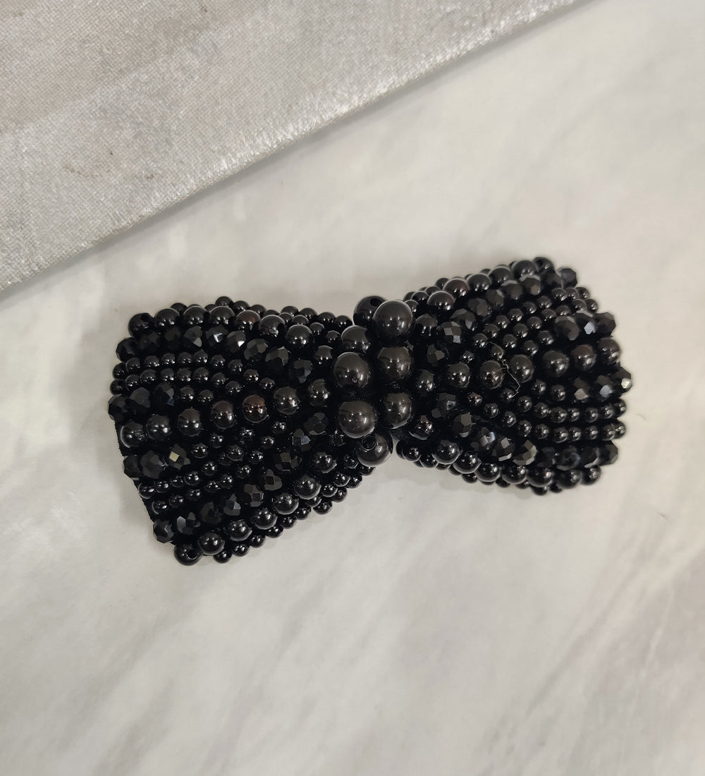 Black Bow Clip