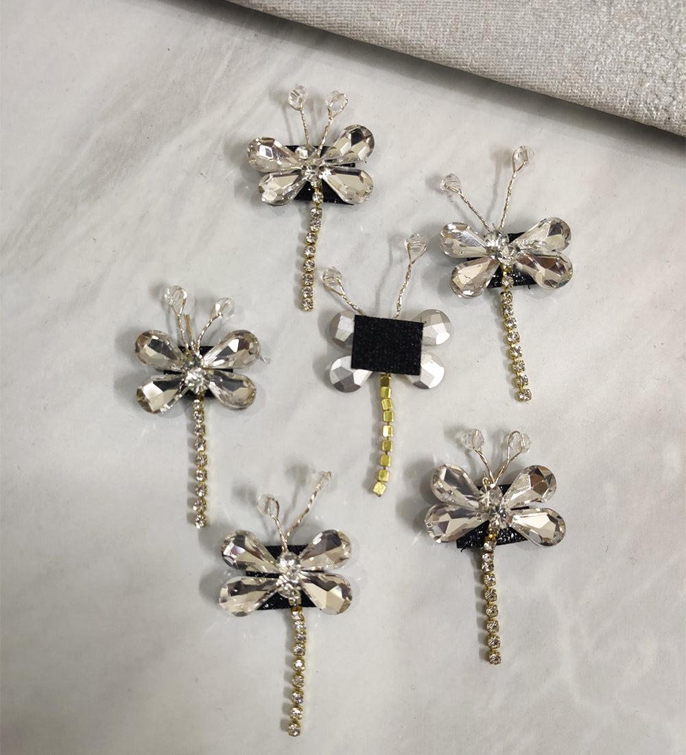 Butterfly Stick-on with Rhinestone Tassel