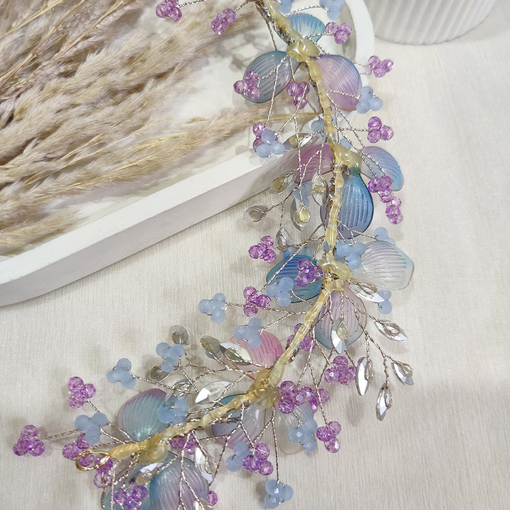 Lilac Bloom Pearl Hair Vine