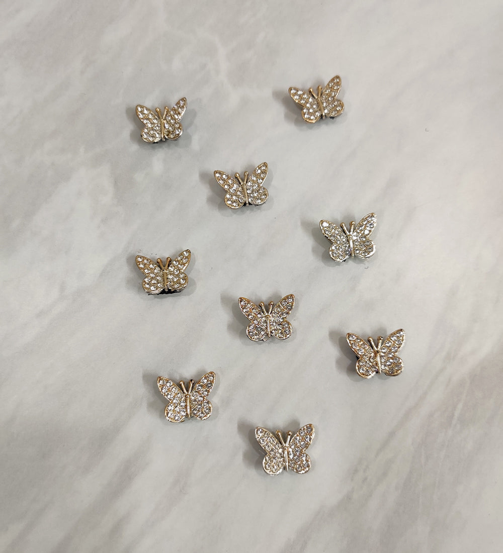 Golden Small Butterfly Velcro Stick-on