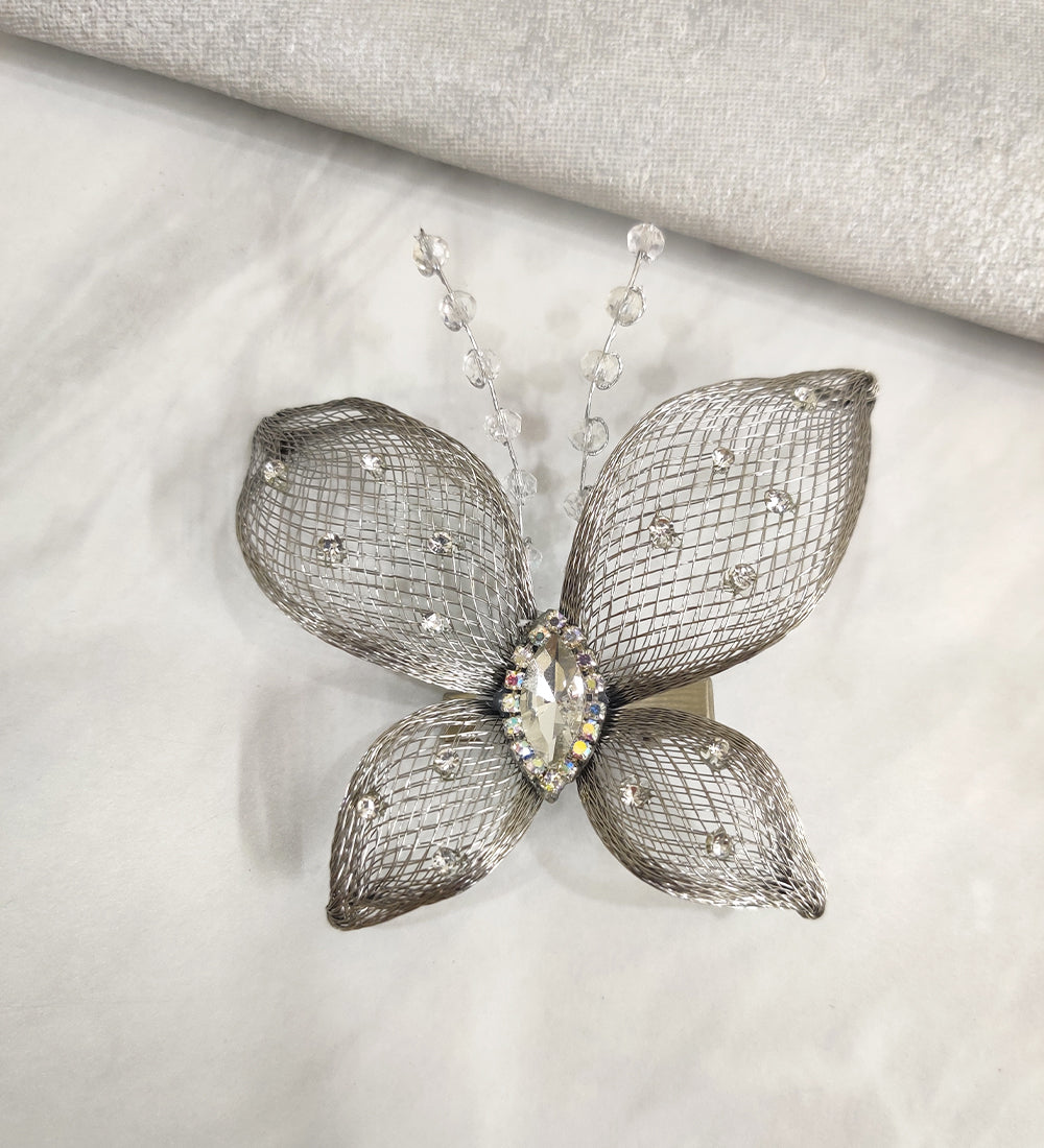 Silver Butterfly Hair Clip
