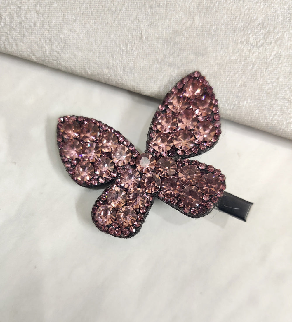 Stone Butterfly Hair Clip