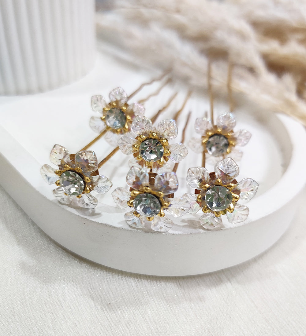 Crystal Stone Studded Bun Pin