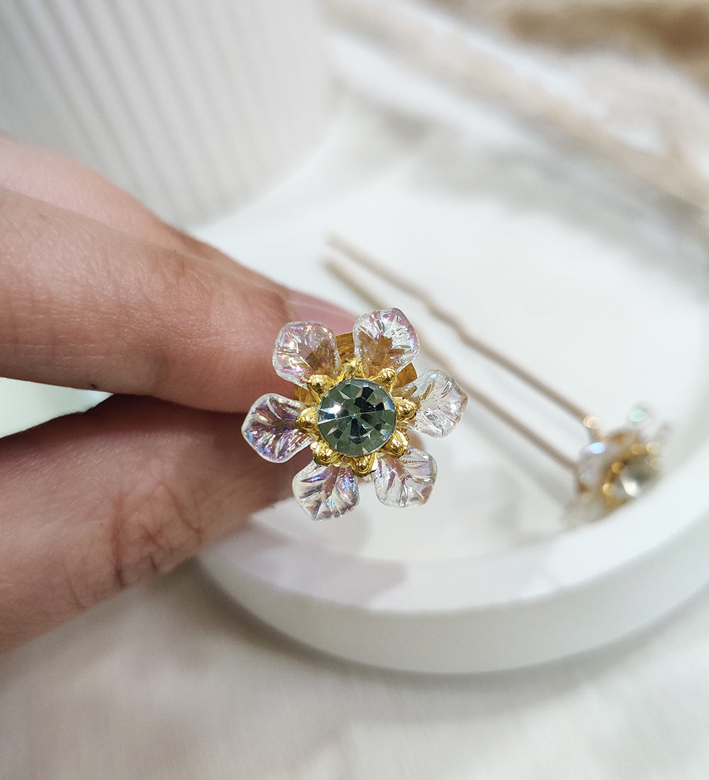 Crystal Stone Studded Bun Pin