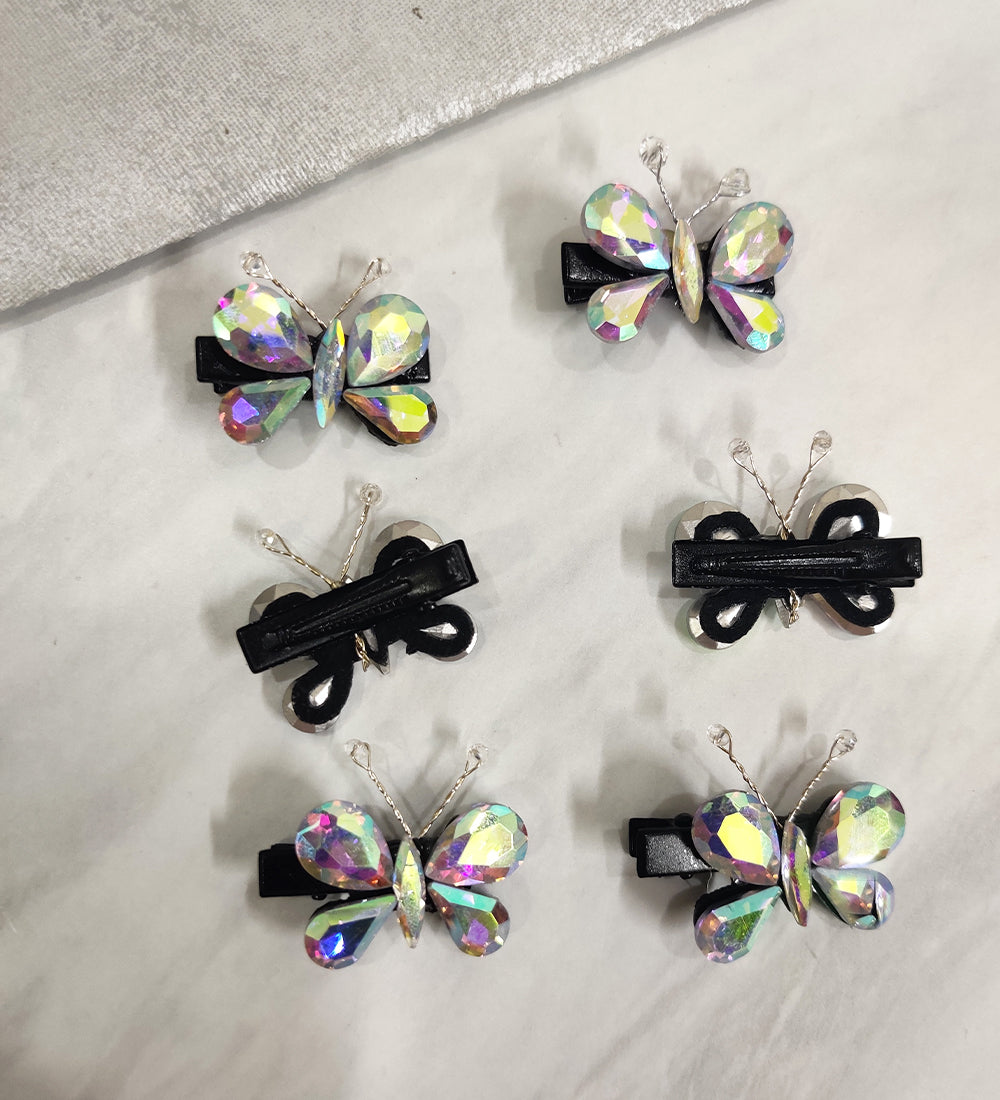 Rainbow Butterfly Hair Clip
