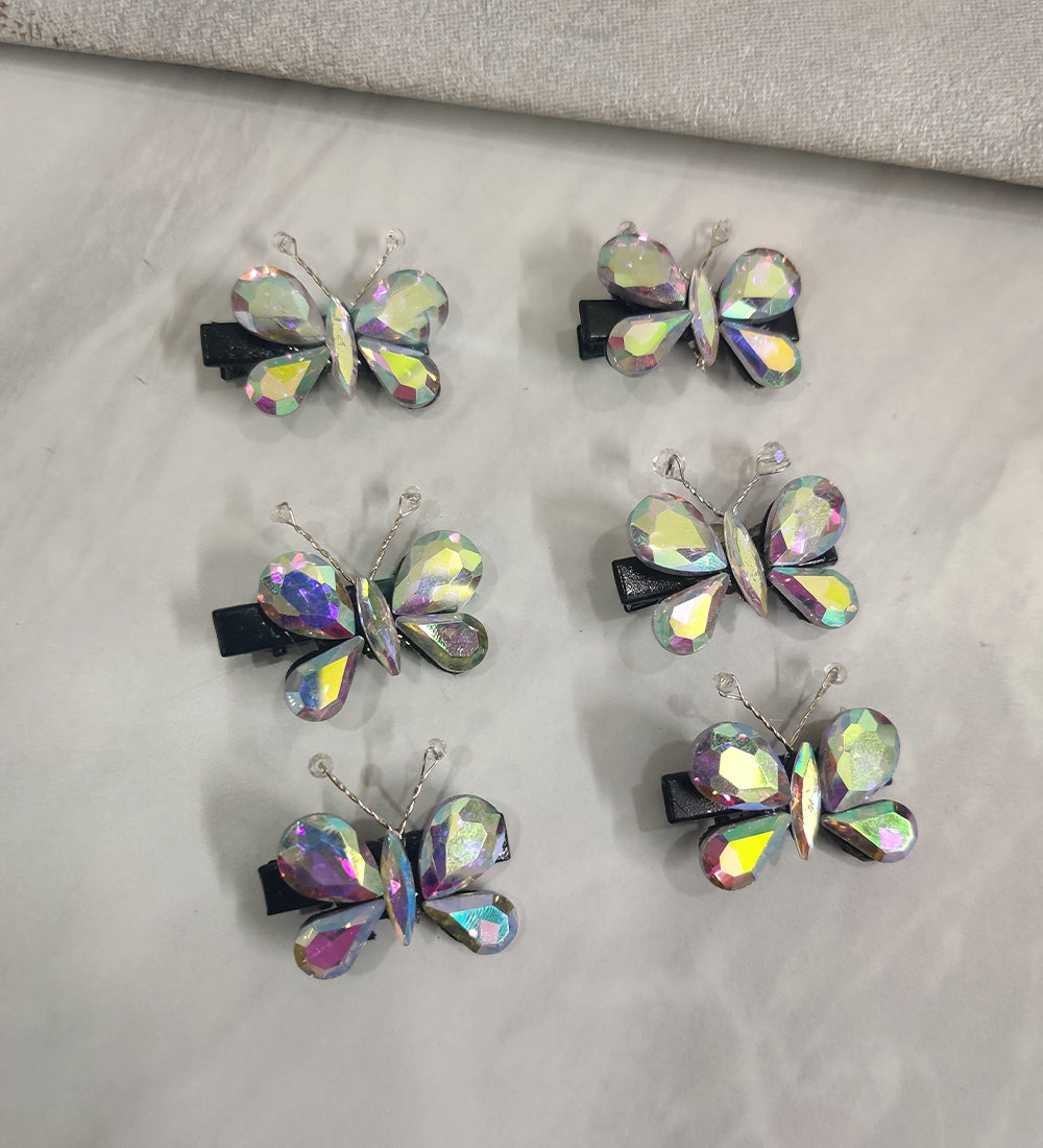 Rainbow Butterfly Hair Clip