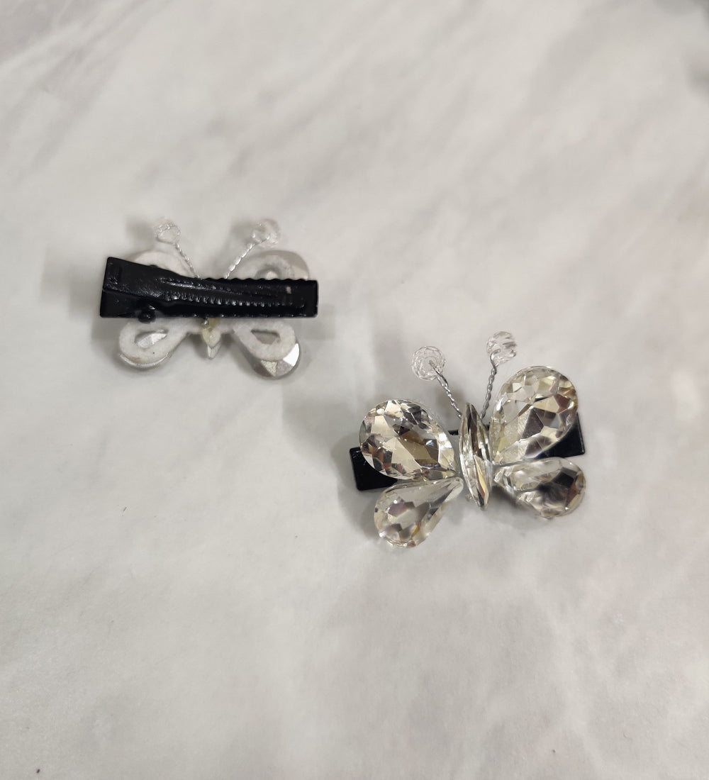 Silver Butterfly Hair Clip