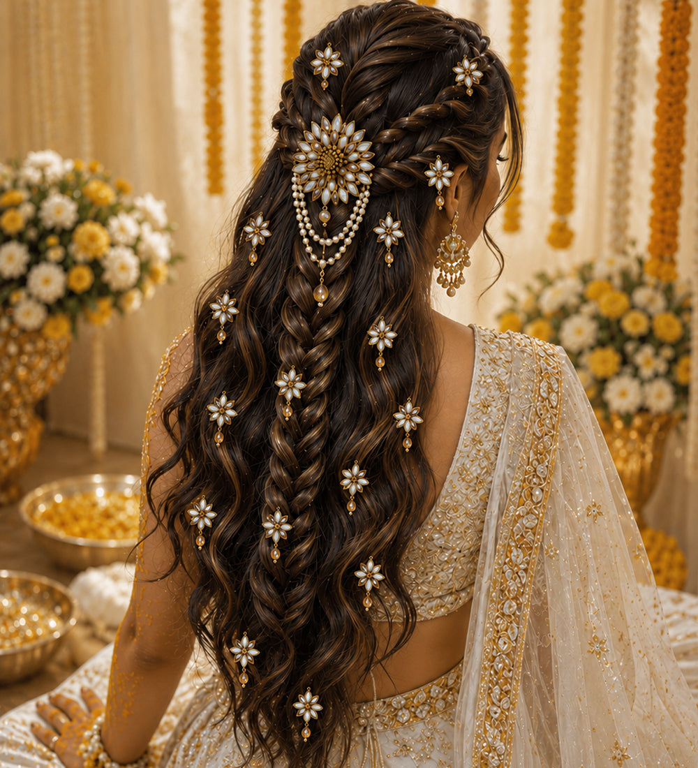 Pearl Floral Bridal Hair Accessories Set