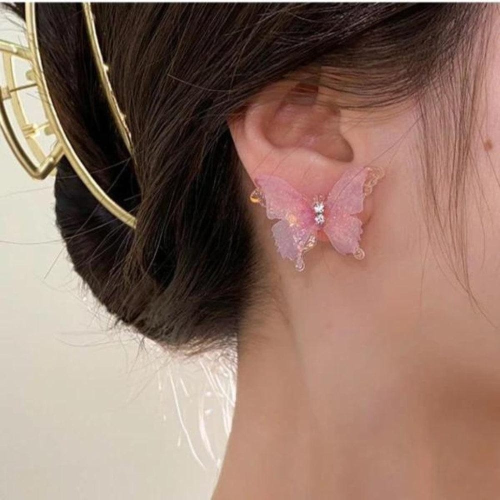 Pink Butterfly Earrings