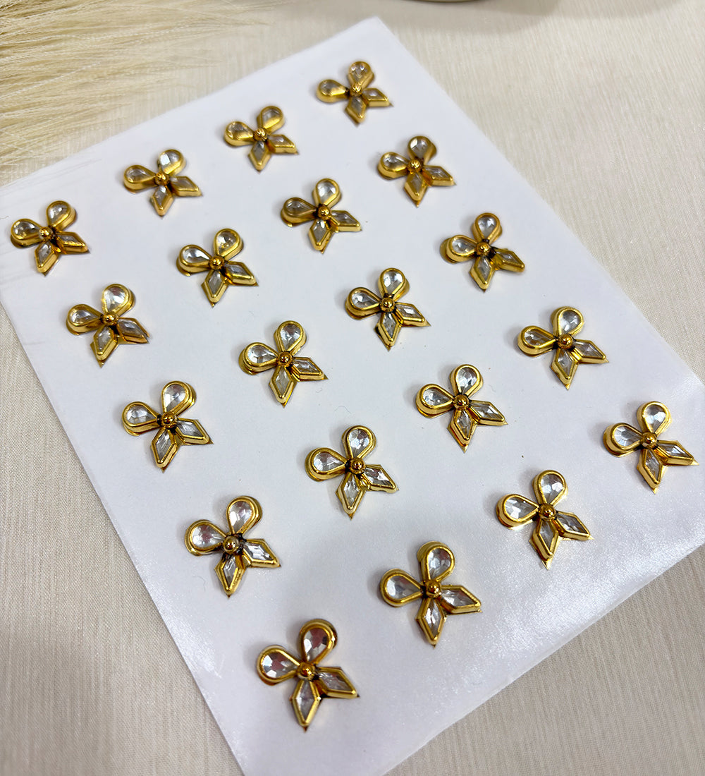 Kundan Floral Stick-Ons