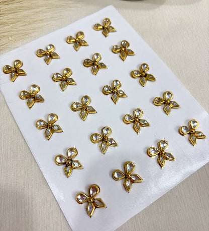 Kundan Floral Stick-Ons