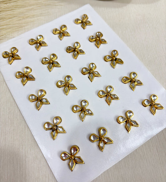 Kundan Floral Stick-Ons