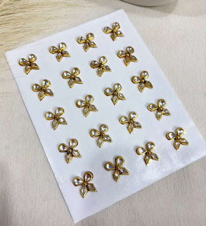 Kundan Floral Stick-Ons