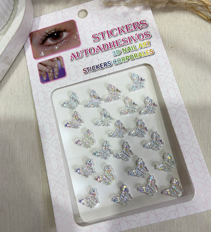 Iridescent Butterfly Hair Stickon