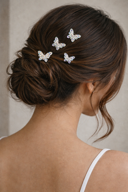 Iridescent Butterfly Hair Stickon