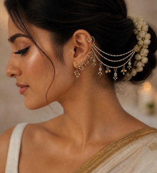 Kundan & Pearl Ear Cuff