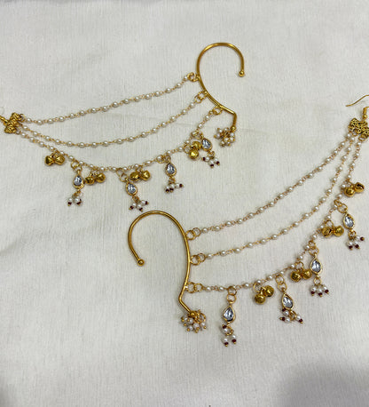 Kundan & Pearl Ear Cuff