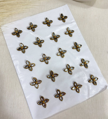 Floral Kundan Stickon