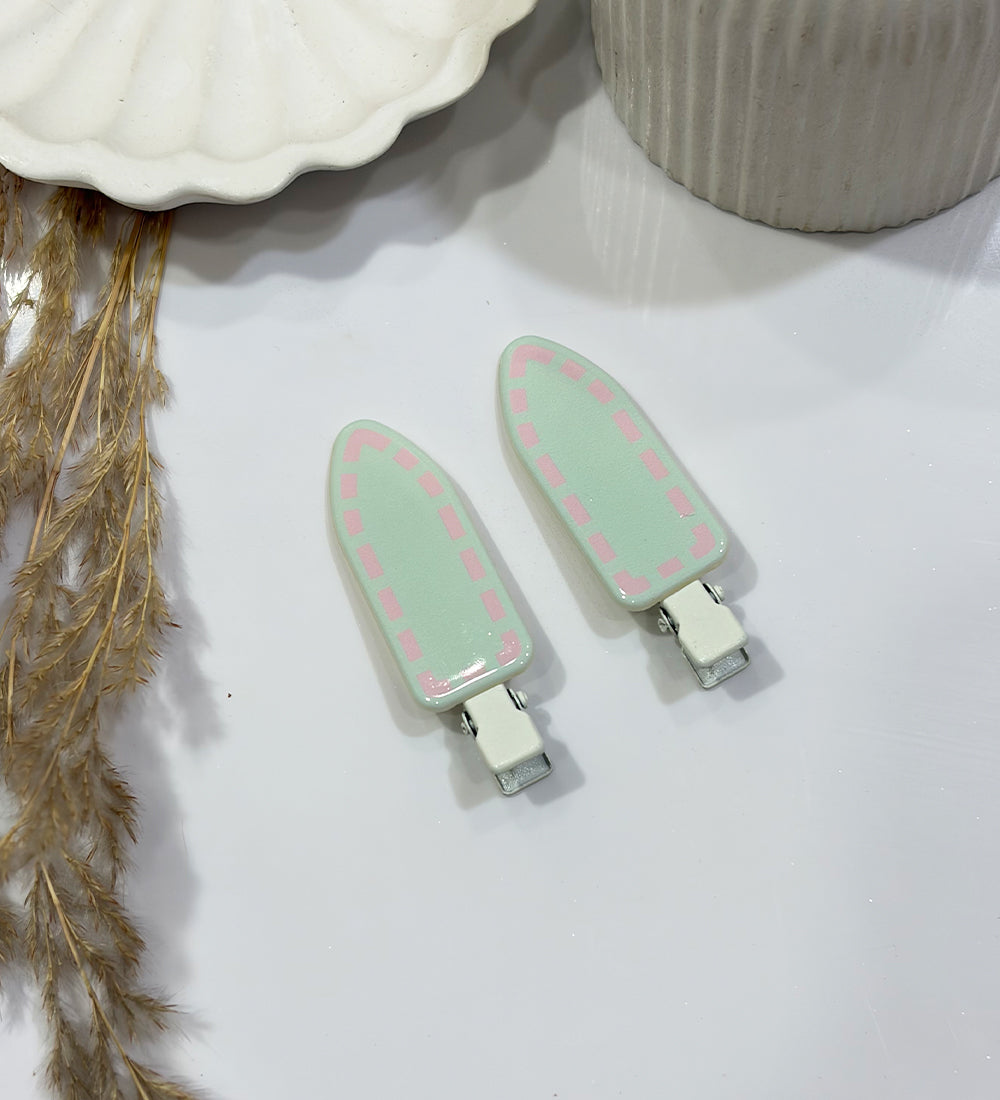 Pastel Stitch Snap Hair Clips (Set of 2)